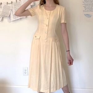 Talbot's vintage light yellow dress size 2